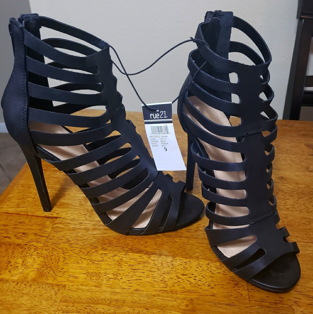 Strappy stiletto heels